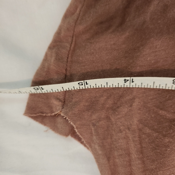 Joah Brown Tan Drape Neck Crop Top - Picture 7 of 9